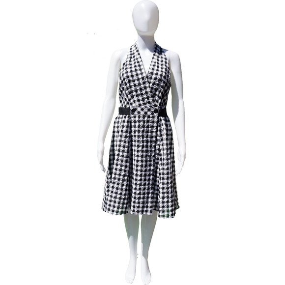 NANETTE LEPORE GINGHAM PRINT SLEEVELESS DRESS - Picture 7 of 7